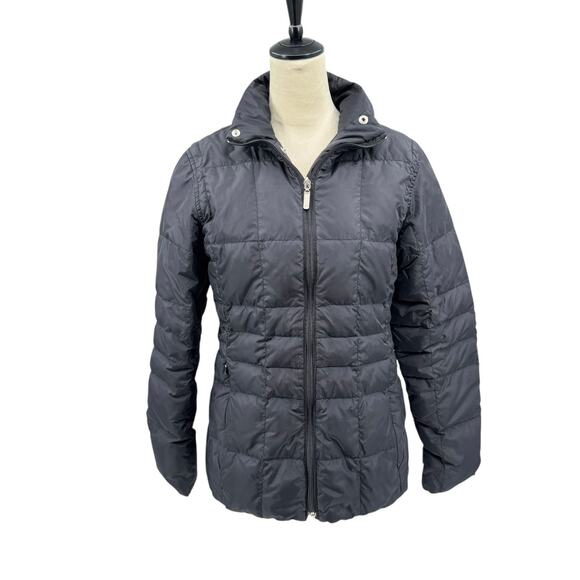 Lands' End Women's Black Puffer Goose Down Filled Zip Up Winter Jacket - Picture 1 of 10
